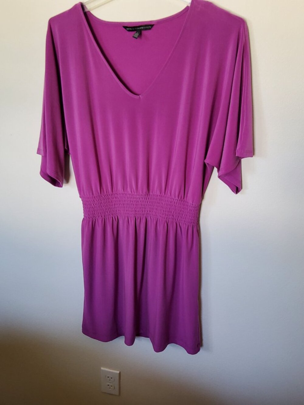 White House Black Market Purple Peplum top size L